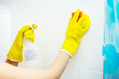Residential curtain cleaning for a Finchley property with bay windows