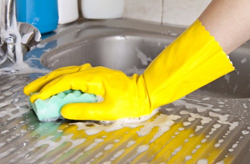 Local Finchley cleaning service maintaining a bright kitchen