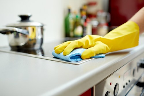 Deep cleaning a kitchen during a one off clean in Finchley